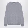 Zegna Basic Crewneck Sweater In Grey