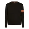 Zegna Crewneck Sweater With Ribbed Cuffs And Hem In Black