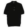 Zegna Knitted Polo Shirt In Black