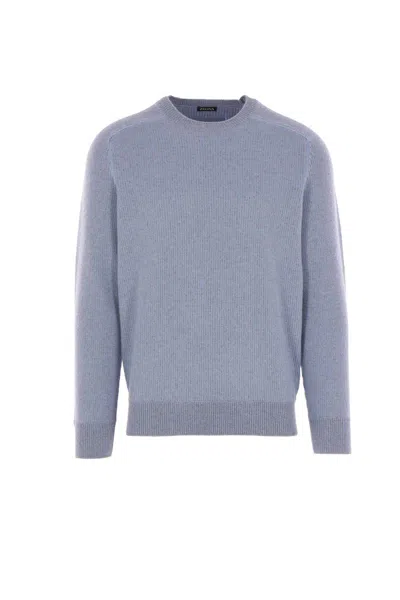 Zegna Sweaters In Blue