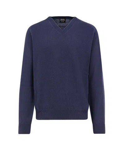 Zegna Sweaters Blue