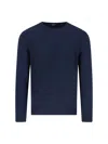 Zegna Cashmere And Silk Sweater In Blue