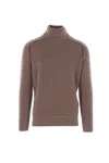 Zegna Ribbed Turtleneck Sweater In Pink
