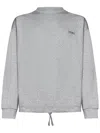 Zegna Crewneck Sweatshirt With Embroidered Logo In Grey