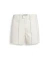 Zegna Stripe Regular Fit Swim Trunks In Beige