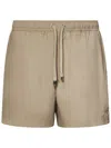 Zegna Swimwear With Back Pocket And Metal Eyelets In Beige