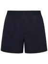 Zegna Midnight Blue Nylon Swim Shorts In Blue