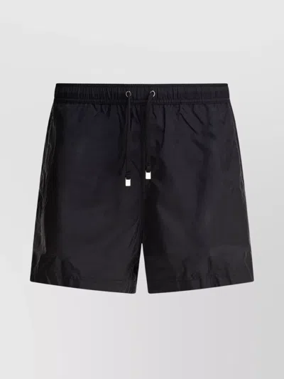 Zegna Swimwear With Back Pocket And Elastic Waistband In Black