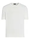 Zegna Textured Cotton Crew Neck T-shirt