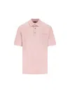 Zegna Short-sleeved Buttoned Polo Shirt In Pink