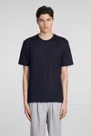 Zegna Luxurious Cotton Silk Blend T-shirt In Blue