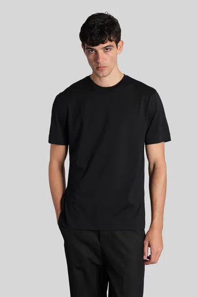 ZEGNA T-SHIRT IN BLACK COTTON
