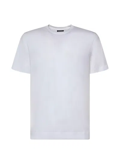 Zegna Cotton Crew Neck T-shirt For Men In Yellow