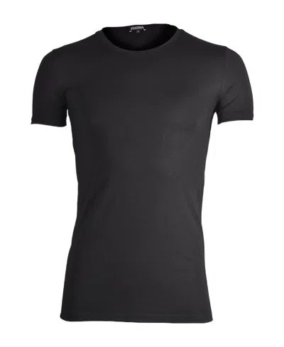 Zegna T-shirt With Round Neck And Short Sleeves In Black