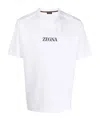 Zegna Tailored Jersey T-shirt With Minimalist Design And Logo In White