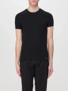 Zegna T-shirt With Round Neck In Black