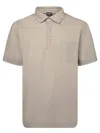 Zegna Camel Pure Linen Short-sleeve Polo In Neutral
