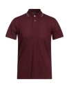 Zegna Man Polo Shirt Burgundy Size 36 Cotton In Red