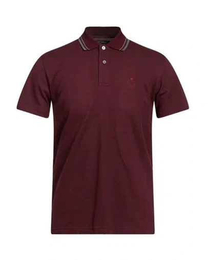 Zegna Man Polo Shirt Burgundy Size 36 Cotton In Red