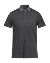 Zegna Man Polo Shirt Steel Grey Size 36 Cotton