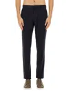 Zegna Tailored Trousers With Side And Back Pockets In Blue