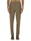 Zegna Stretch Gabardine Denim Jean In Brown
