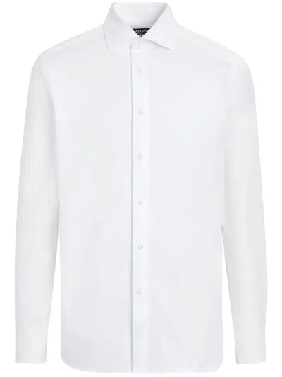 Zegna Tailored-cut Slim Shirt In White