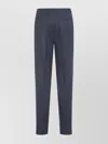 Zegna Tailored Flannel Trousers Front Pleats In Burgundy