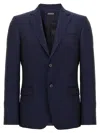 Zegna Tailored Single-breasted Blazer In Wool And Mohair Blend In Black