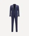 Zegna Buttoned Suit In Blue