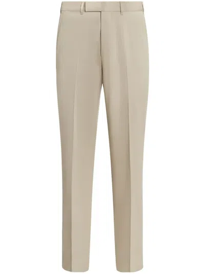 ZEGNA CENTOVENTIMILA COTTON-WOOL TROUSERS