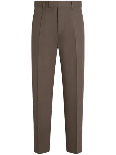 ZEGNA COTTON-WOOL TROUSERS
