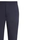 Zegna Tailored Trousers In Blue