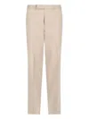 Zegna Straight-leg Pleated Cotton And Wool-blend Twill Trousers In Beige
