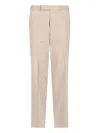 Zegna Straight-leg Pleated Cotton And Wool-blend Twill Trousers In Beige