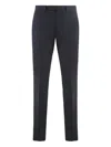 Zegna Men's Wool Tailored Trousers In Black