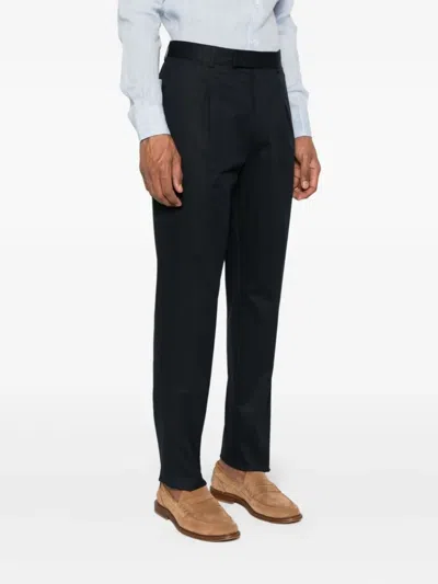Zegna Tailored Trousers In Black