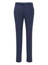 Zegna Flat-front Tailored Trousers In Blue