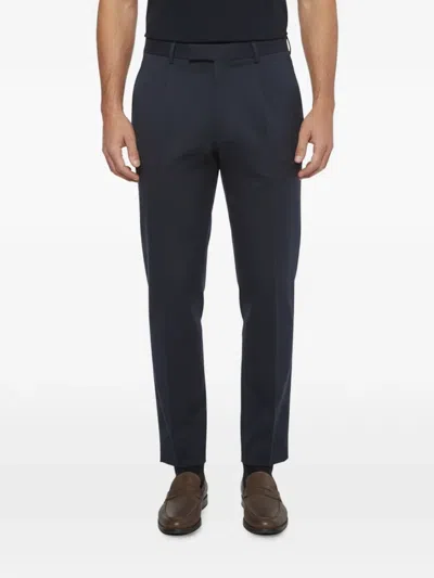 Pre-owned Zegna Tailored Trousers In Blue