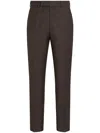 Zegna Tailored Trousers In Brown