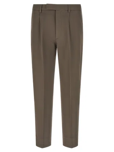 Zegna Tailored Trousers Pants Brown In Green