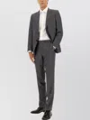 Zegna Tailored Wool Suit Notch Lapel In Gray