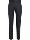 Zegna Tailored Wool Trousers In Grey