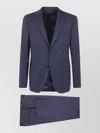 Zegna Tailoring Suit Notch Lapel Flap Pockets In Blue