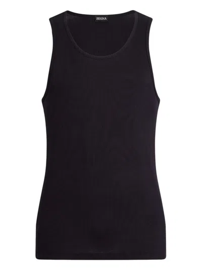 Zegna Tank Top In Black