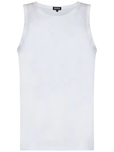 Zegna Tank Top In White