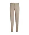 Zegna Tailored Chino Trousers Pleats In Brown