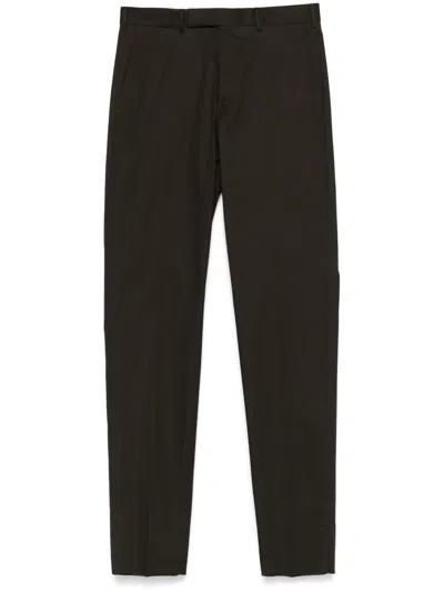 Zegna Tapered Chinos In Brown