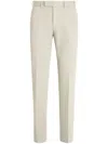 Zegna Wool Trousers Front Crease In Neutrals