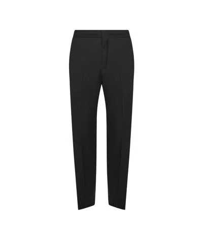 Zegna Elastic Waist Casual Pants In Black